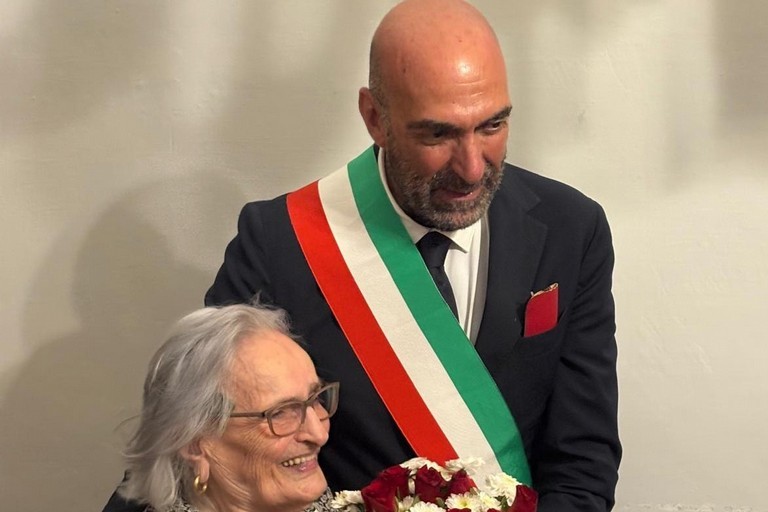 Lucia Chieco con il sindaco Vito Leccese. Foto Licia Capogna