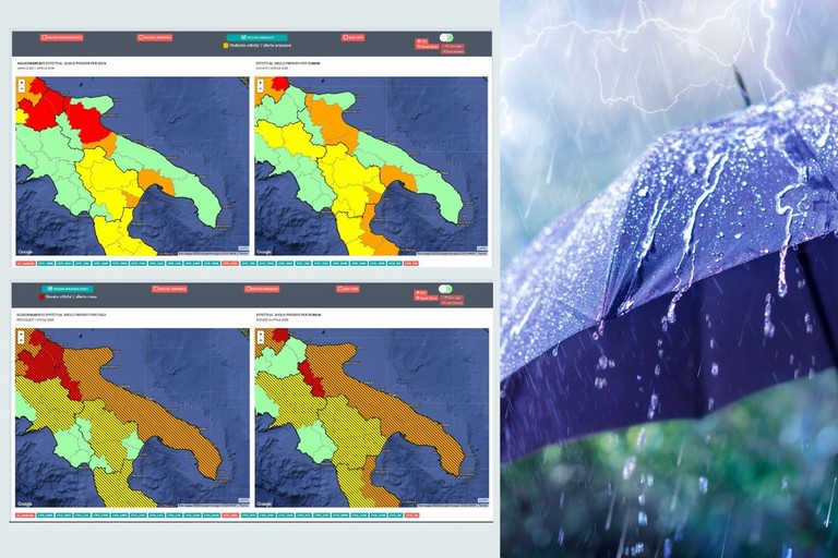 Emanata allerta rossa per rischio idrogeologico e rischio idraulico nella Puglia centro-settentrionale