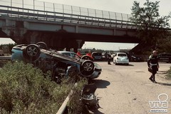 Incidente in via Vecchia per Canosa: veicolo si ribalta