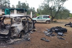 Auto rubata ritrovata carbonizzata nelle campagne di Corato