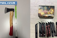 Martina Franca, fuochi d’artificio esplosi in strada: denunciato un 48enne. Nell'auto anche un'ascia