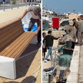 Santo Spirito, al via l’installazione delle nuove panchine sul waterfront