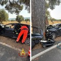 Incidente a Pezze di Greco: auto contro albero, cinque feriti gravi