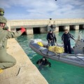 Ordigni bellici nel porto di Molfetta. Effettuato il brillamento