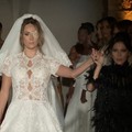 Gessica Notaro in Puglia per “Passerella Mediterranea " sfila con un abito da sposa