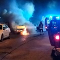 Auto in fiamme nella notte a Corato