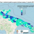 La mappa degli incidenti stradali in Puglia nel 2021