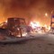 Incendio in un'area parcheggio di Fasano: distrutti 7 furgoni