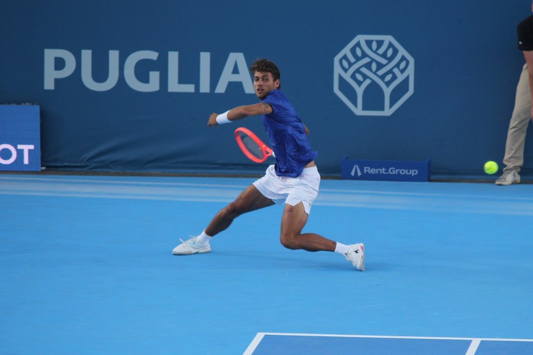 Flavio Cobolli a Bari nella Hopman Cup. <span>Foto EA</span>