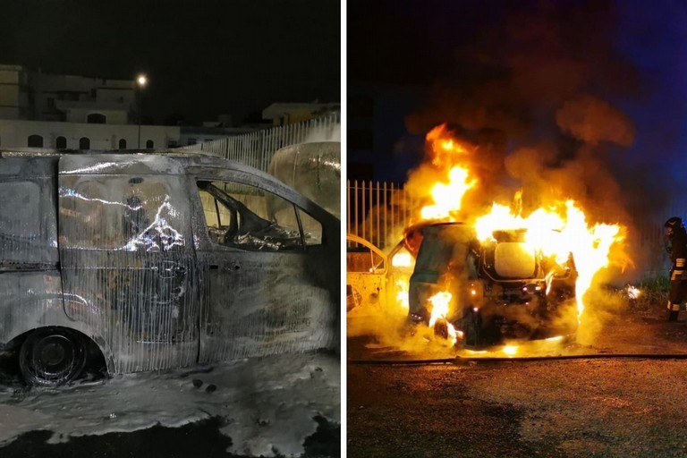 Notte di incendi nel barese