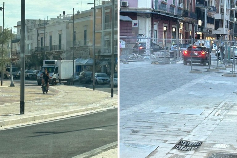 Auto sulle piste ciclabili e nelle aree pedonali