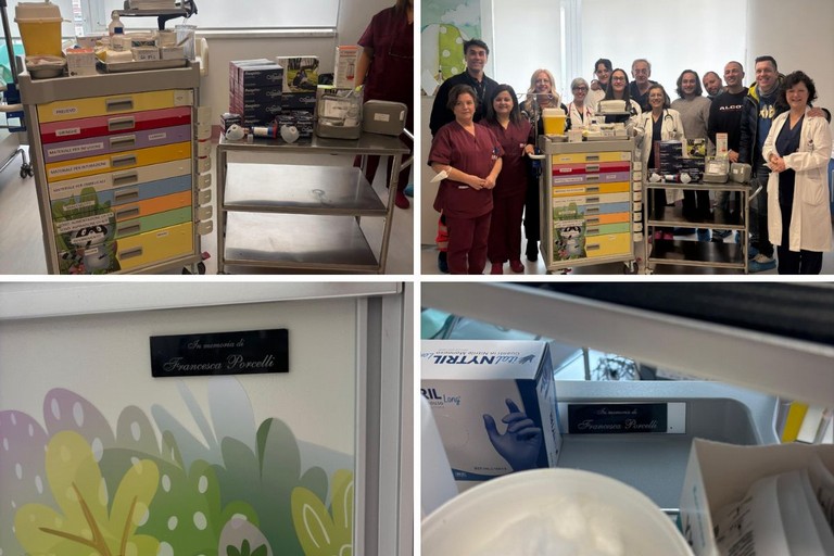 In memoria di Francesca Porcelli donate attrezzature alla pediatria del 