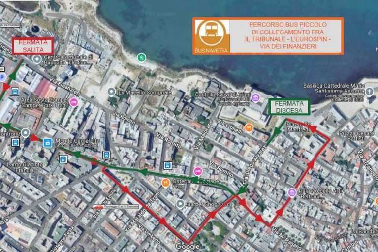 Servizio navette gratute Tribunale di Trani